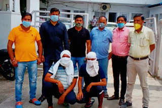 police arrested sunil rathi gang two gangsters at budhana in uttar pradesh