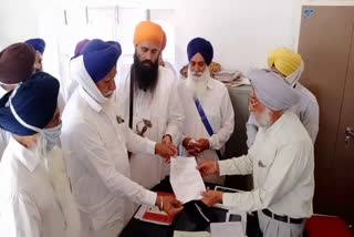 five candidate filled nomination for haryana sikh gurudwara management committee president election