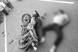 road accident at guntur district pulladigunta and a person died