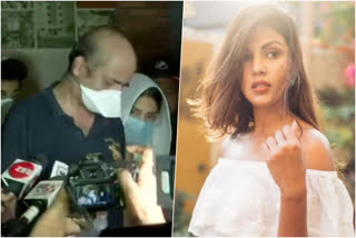 Rhea Chakraborty leaves from the ED office in Mumbai