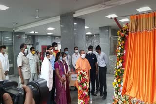 cm yogi reached noida sector 39 over inaugurated covid hospital