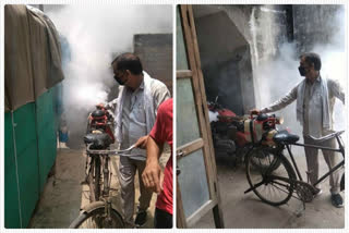 fogging campaign against dengue-malaria in Ballimaran delhi