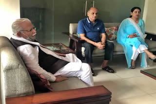 Chief minister  Manohar Lal met Sushant singh Rajputs father in Faridabad