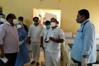 mla visit bobbili testing lab