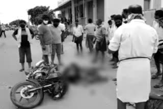 accident at narpala and a person dead in ananthapur district