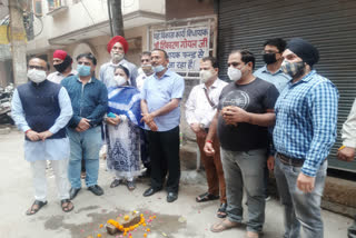 AAP MLA Shiv Charan Goyal inaugurated new road of Gurudwara area of sudarshan park