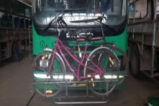 BMTC introduces front-mounted bicycle rack on buses
