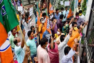 tmc workers observing ram puja