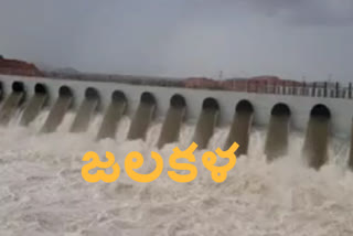 inflow coming to yellampalli reservoir from above in peddapalli