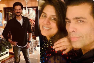 Karan johar house party with neetu kapoor and Anil kapoor