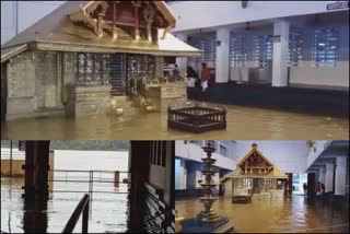 പറശ്ശിനിക്കടവ് മുത്തപ്പൻ ക്ഷേത്രം  flood water  Parassinikkadavu Muthappan temple  വളപട്ടണം പുഴ  കണ്ണൂര്‍  പ്രളയ ഭീതി  പറശ്ശിനി മടപ്പുര