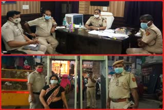 acp and sho increased security in sagarpur market due to corona virus independence day