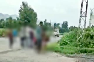 सोशल मीडिया पर वीडियो वायरल  खाकड़ गांव की खबर  khakad village news  video viral on social media  rocking children  humanity shaming  jhadol police station area