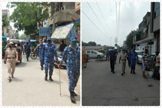 paramilitary force march in dabri delhi over 15 August