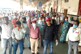 railway workers protest