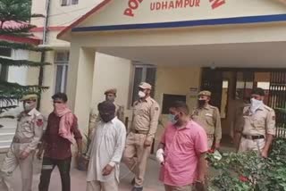 Udhampur Police  arrested three with 60 kg of narcotics