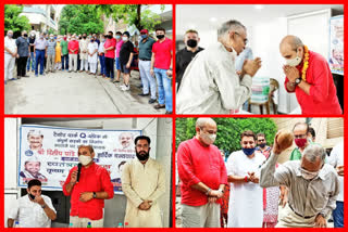 aap mla dilip pandey started road construction work in timarpur delhi