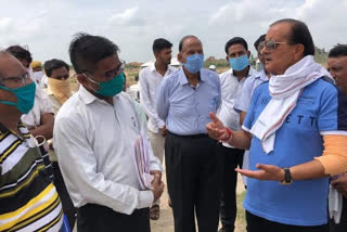 tonk news, MP Jaunapuria inspected, Israda dam