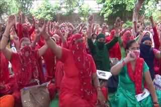 asha workers protest in palwal