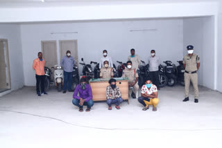 three people arrested in hyderabad