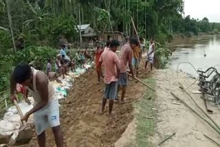 Villagers Repair Road at-raha