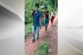 Pregnant woman carried on cot by ambulance driver in Chhattisgarh