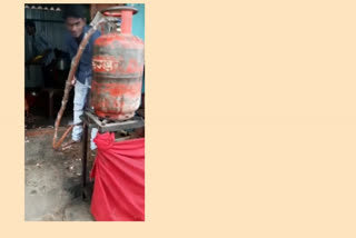 cylinder kept at stove was stopped by byreddypalli people