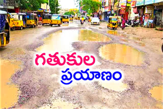 roads damage in greater warangal