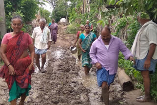 roads-damaged-with-rains-in-kothapalem-krishna-district