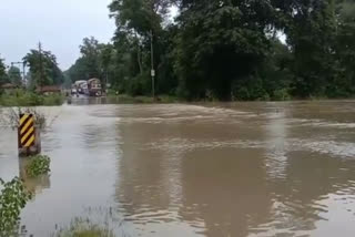 Tondia drain bridge submerged in flood water