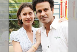 manoj bajpayee support shramik sammaan with wife neha