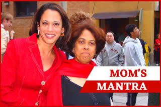 Kamala Harris with mother