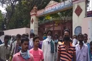 villager protest against sarapanch in khurda