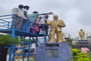 tdp followers protest in nandigama at krishna district