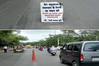 delhi traffic police is conducting awareness campaign regarding traffic rules