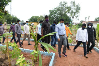 prakruthi vanam inspected by kamareddy collector sharath