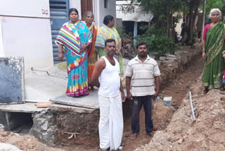 Drainage Built together in Gangavathi