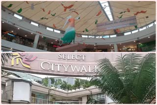 saket mall being decorated like bride for independence day