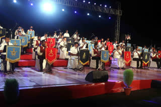 live band concert organized by Armed Forces and police for Corona Warriors at Rajpath