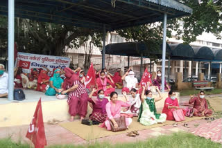 asha workers protest in bhiwani