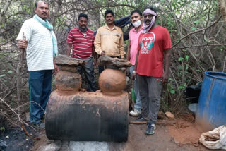 local liquor seazed in yerragondapalem at prakasam district