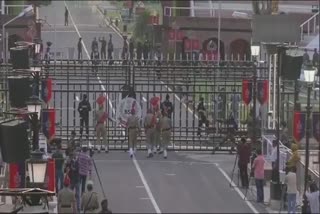 Beating retreat ceremony at the Attari-Wagah border