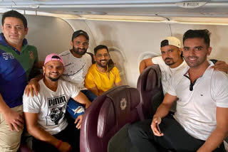 Suresh Raina seen with Dhoni on his way ranchi to Chennai