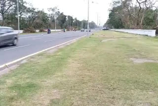 Independence Day parade on Red Road without fans