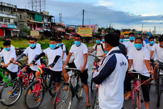 Bicycle rally at Teok