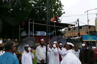 flag hoisting by district congress president