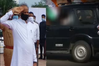 Black Scorpio comes in front of Chief Minister's convoy