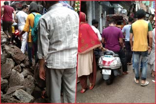 People face problem due to construction of road in chitli kabar Bazaar