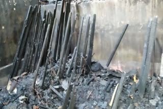 Tent warehouse caught fire in seraikela