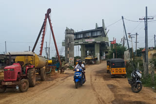 Work on the railway overpass, which began in earnest four months later